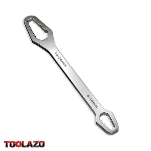 Stainless Steel Dual-Ended Self-Tightening Wrench with 8-24mm Universal Fit | Star-Shaped Grip Automatically Adjusts to Any Size | Non-Slip Precision Fit for Home, Auto, and Machine Repair | The Only DIY Tool You'll Ever Need