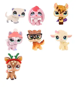 Cute Animal Figurines Playset - Collectible Mini Pet Figures with Accessories, Small Animal Cake Toppers, Assorted Toy Set for Kids Ages 3+, Ideal for Pretend Play & Party Favors
