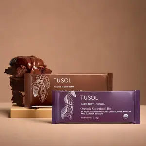 TUSOL Wellness | Protein Superfood Bars - Cacao + Goji Berry | Maqui Berry + Vanilla | Enhances Energy | Dairy-Free️ | Gluten-Free️ Made with Natural Ingredients