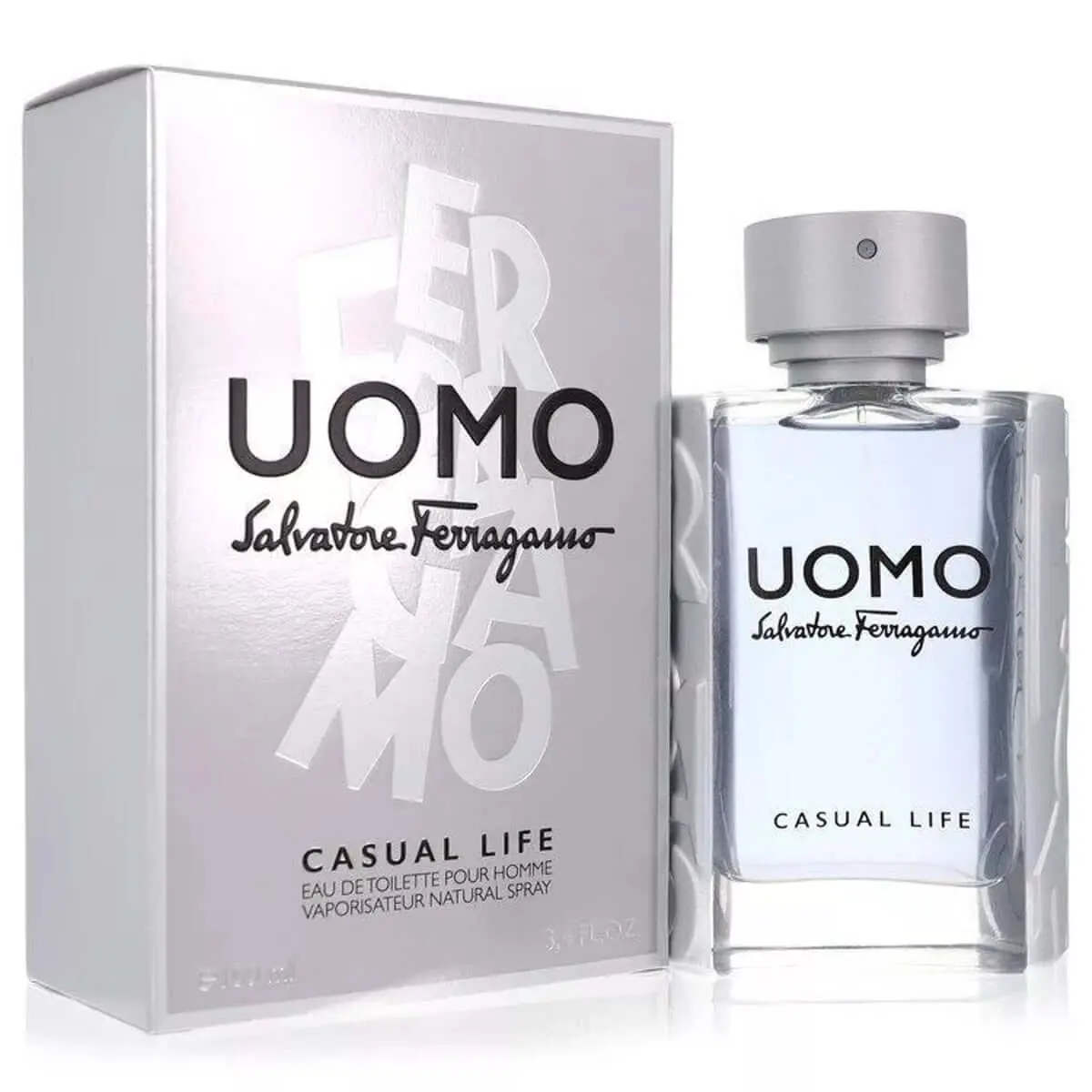 SALVATORE FERRAGAMO Uomo Casual Life Male Cologne, EDT Type, 3.3/3.4 oz, New in Box, Luxurious Men's Fragrance, Coffee-Flavored Men's Fragrance
