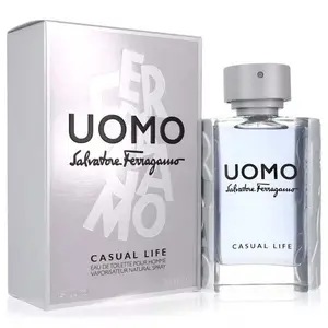 SALVATORE FERRAGAMO Uomo Casual Life Male Cologne, EDT Type, 3.3/3.4 oz, New in Box, Luxurious Men's Fragrance, Coffee-Flavored Men's Fragrance