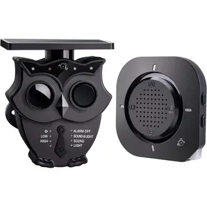 1/2 Mile Long Range Solar  Driveway  System IP65 Weatherproof Outdoor Motion Detectors&Sensor 120dB Siren Sound Light  Alert System &Protect Outdoor/Indoor Property(1R1S)