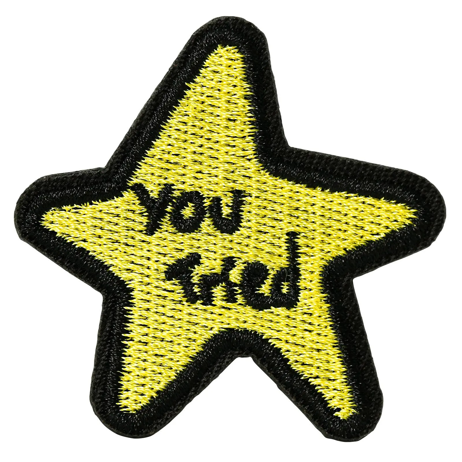 You Tried Star Pattern Patch, Funny Morale Patch with Hook and Loop, Small Yellow Embroidered Geometric Embroidery Design Tactical Patch, Embroidery Patches for Backpacks, Dog Harnesses, Army Vests, Gym Bags, Hats, Helmets