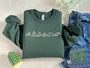 Dinosaurs Sweatshirt, Dino Family Crewneck, Dinosaurs Lover Gift, Gift for Geologist, Dino Crewneck,Dinosaur Sweater