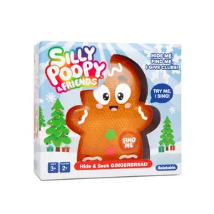 Silly Poopy & Friends Hide & Seek Gingerbread by Relatable – Singing, Light-Up Toddler Toy for Boys and Girls Ages 3+, Interactive Hide and Seek Game