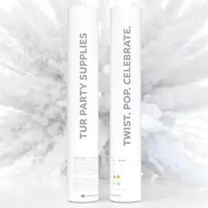 2 Pack White Powder Cannon Poppers (12 Inch)