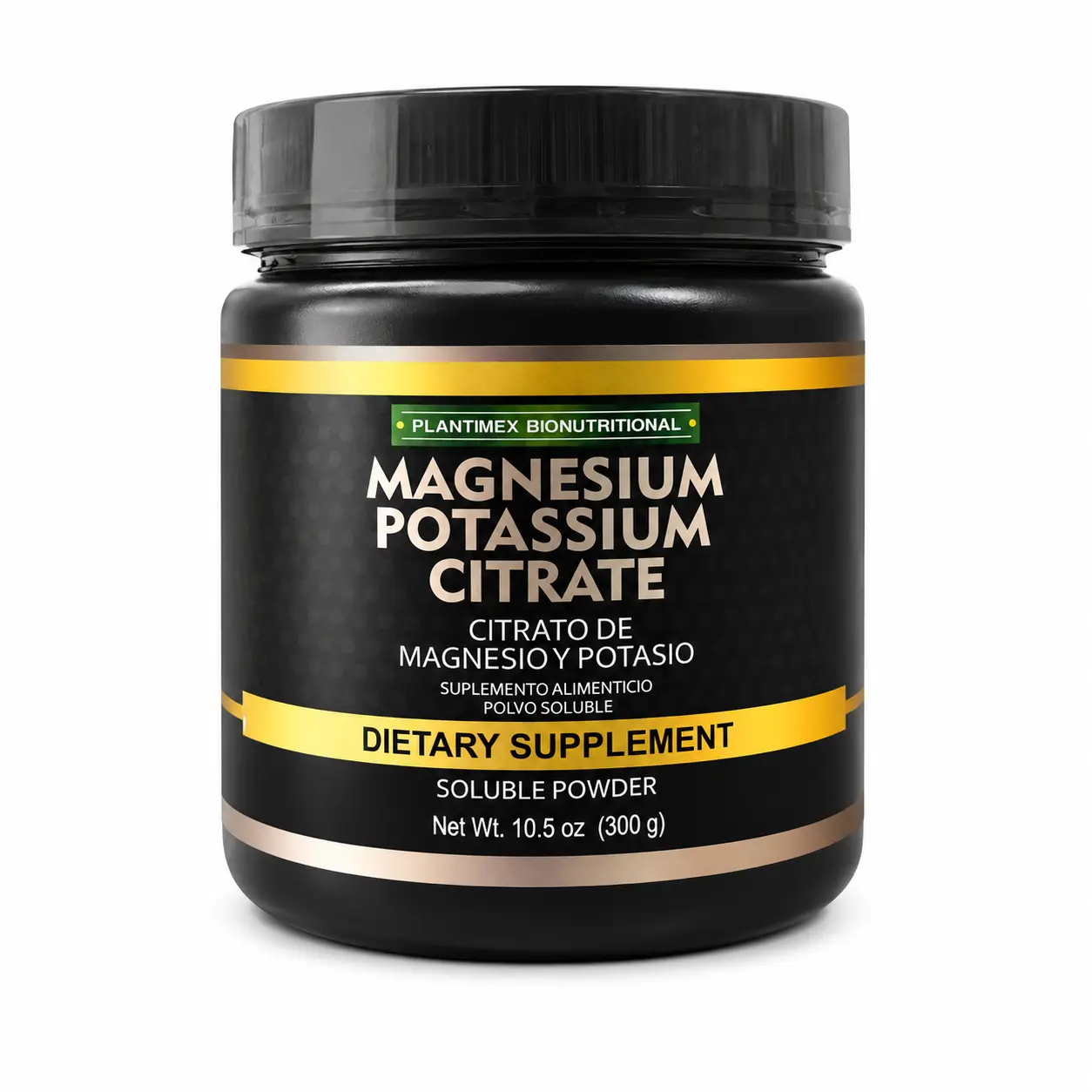 Plantimex Bionutritional Magnesium Potassium Citrate Powder - 10.5oz (300g) Alcohol-Free Dietary Natural Supplement - for Energy, Relaxation, Healthcare