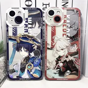 Personalized Genshin Impact Wanderer Cartoon Phone Case - Silicone-TPU Durable Shockproof Protection Accessory for iPhone 17 Air, 16, 15, 14, 13, 12, 11, Pro, MAX