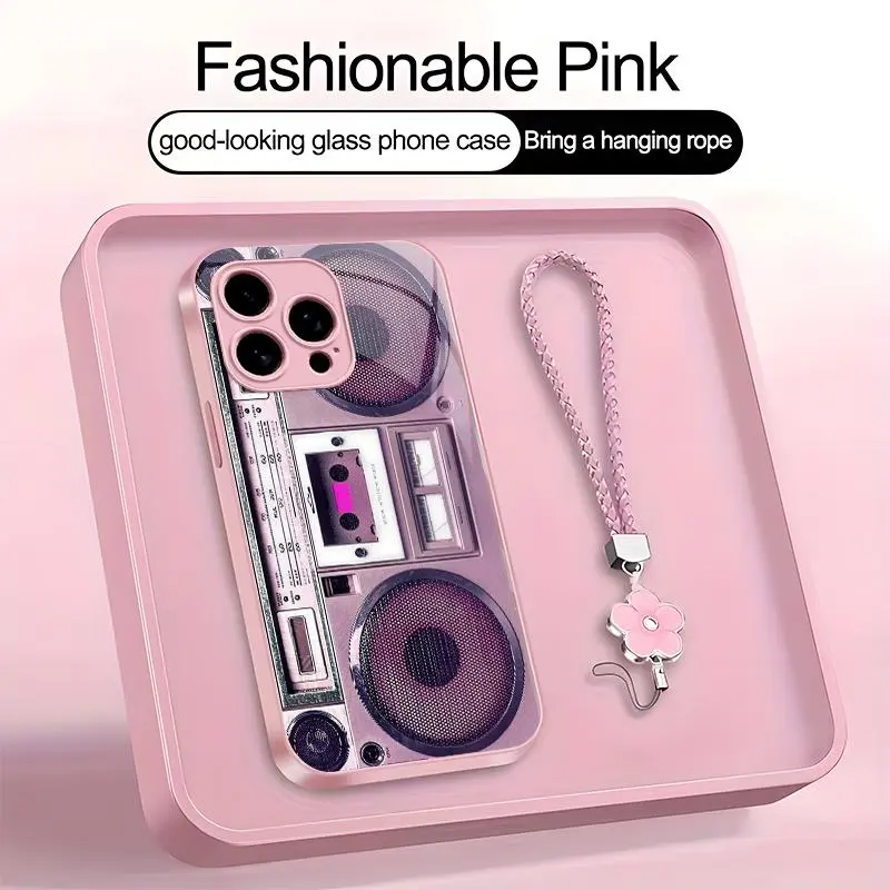 Suitable for [iPhone 16 Pro] high-end women's phone case🤩,retro cassette tape pattern, fun and appealing🥰✨, drop-resistant, affordably priced，fingerprint-resistant  YM99
