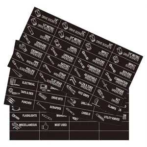 84 PCS Magnetic Labels for Iron Toolbox: 3.2x1 Tool Chest Drawer Labels, Toolcart Magnets for Workshops and Garage, Tool Storage Tags for Mechanics & DIY