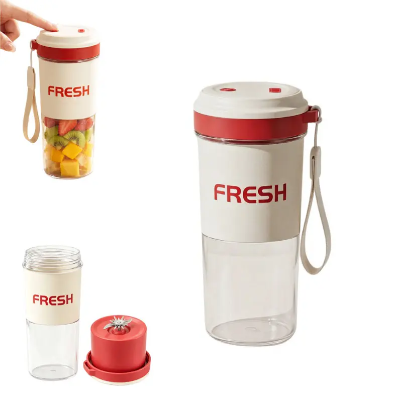 Portable Blender, Personal Blenders for Shakes and Smoothies, 350ML USB Rchargeable Fruit Veggie Juicer Cup With 38 Blades and Travel Lid, Easy Clean,Suit in Travel/Office/Gym/Picnic/ Sports