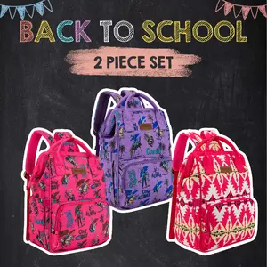 Wrangler [Live]  2 Piece Backpack Set -  WildWest Travel Backpack with Side Wipes Pocket, Waterproof Pocket, Large Capacity Carry On Backpack