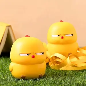 Glitter Wobi Chicken Squishy Toy, Cute Handmade Wobi Chicken Squeeze Toy, Kawaii Hyperreal Simulation Pinch Toy, Soft Silicone Stress Relief Sensory Fidget Toy