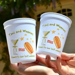 Tinis and Weenies Bachelorette Party Cups, Weenies and Tinis Cups, Martini Decor