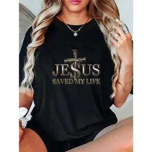 100% Cotton   Jesus Christ Saved My Life Gift For Women Men T-Shirt