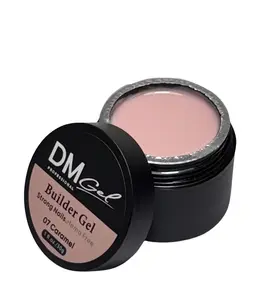 DMGel Professional Builder Gel in a Jar 30g Caramel #07 Hema-Free Nail Straightener Extension Gel for Strong Healthy Nails