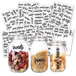 Pantry Labels 168pcs Food Storage Bottle Jar Stickers Waterproof Oil-Resistant Seasoning Label Stickers