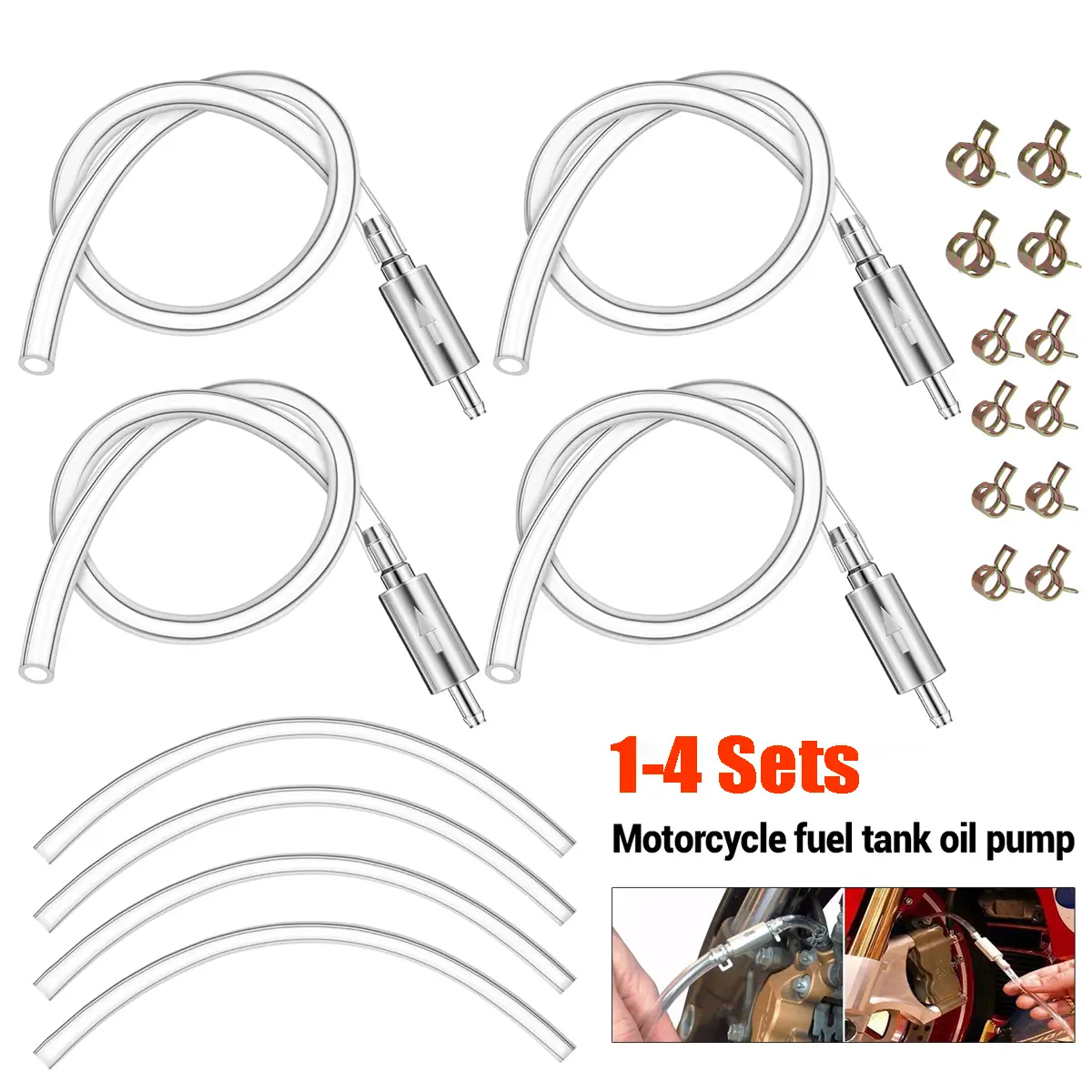 Dazone Car Motorcycle Clutch Brake Bleeder Hose One Way Valve Tube Bleeding Tool Aluminum & Rubber 19.7in Length for Most Motorcycles Durable Corrosion Resistant Quick Attachment
