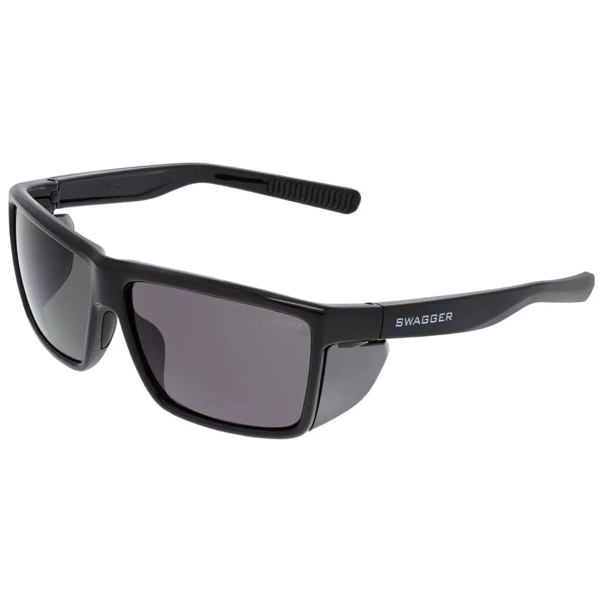 MCR Safety Swagger SR2 Construction Safety Glasses, Black Frame, Gray Lenses, Soft Nose Pads, UV Protection, Max Lens Clarity, Removable Side Shields, Construction Glasses, Safety Gear, High Impact
