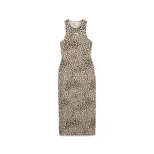 PUMA Womens Leo Luxe Slim Sleeveless Midi Dress Casual Casual - Brown