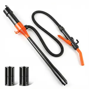 Amiss Portable Battery Powered Gas Transfer Pump Battery Operated Liquid Water/Fuel Transfer Pump with Adjustable Flow Control  2.4 Gallons per Min Electric Siphon Pumps for Fuel Diesel Gas Can