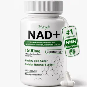 NAD+ Supplement, Liposomal NAD Nicotinamide Riboside Resveratrol 1500 mg - Anti-Aging & Brain Health, Improve Energy - Specifically for Women and Men, 120 Capsules