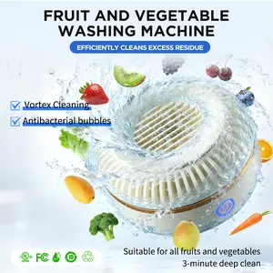 ydroxyl Ion Fruit & Vegetable Washer - Deep Clean for Produce, Meat & Seafood,Rotatable Fruit and Vegetable Purifier Removes Surface Dirt & Residues Naturally,Portable Kitchen Helper