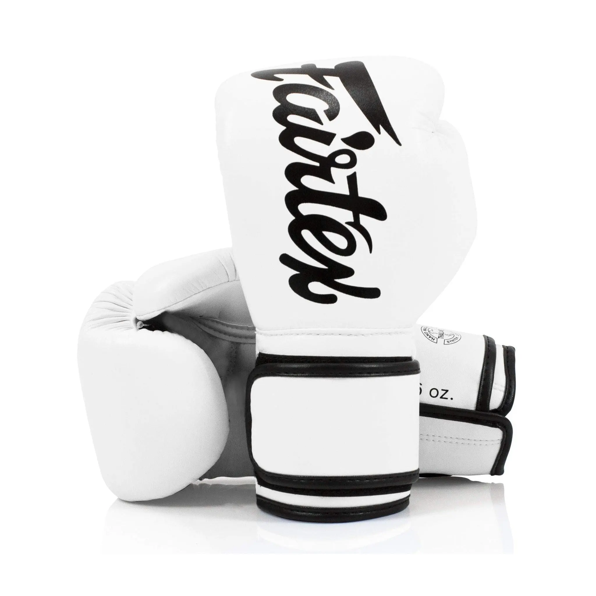 Fairtex BGV14 White Microfiber Muay Thai Boxing Gloves, Handmade Protective Gear with Multi-Layered Padding for Training & Competition