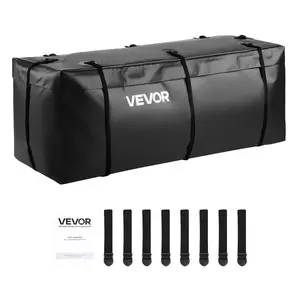 Summervibes VEVOR Hitch Cargo Carrier Bag, Waterproof 840D PVC, 46.65x 20.08x 19.69 in (12 Cubic Feet), Heavy Duty Cargo Bag for Truck Bed Storage with Reinforced Straps, Suitable for Car SUV Vans Hitch Basket