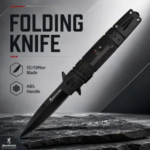 Multifunctional F6 Folding Pocket Knife, 5cr13mov Blade, Abs Handle, Ideal for Outdoor Camping, Hiking, Fishing