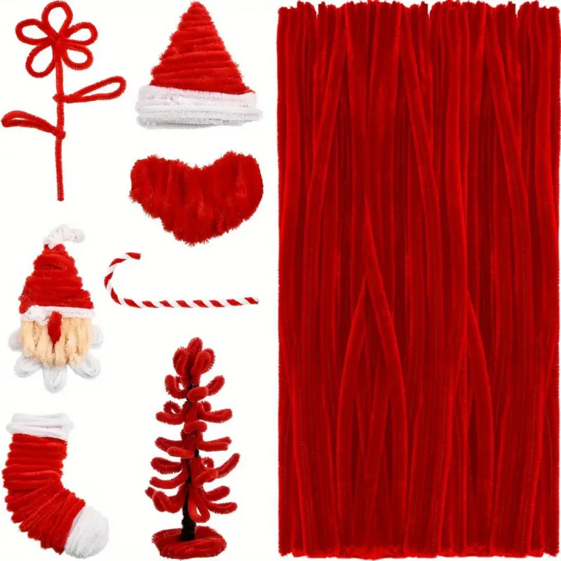 Red Black White Twist Sticks, Upgraded with Thicker and Denser Craftsmanship, Suitable for Beginners, DIY Handmade, Christmas, Halloween Decorations, Party Decorations, Holiday Gifts, Ornaments, etc.