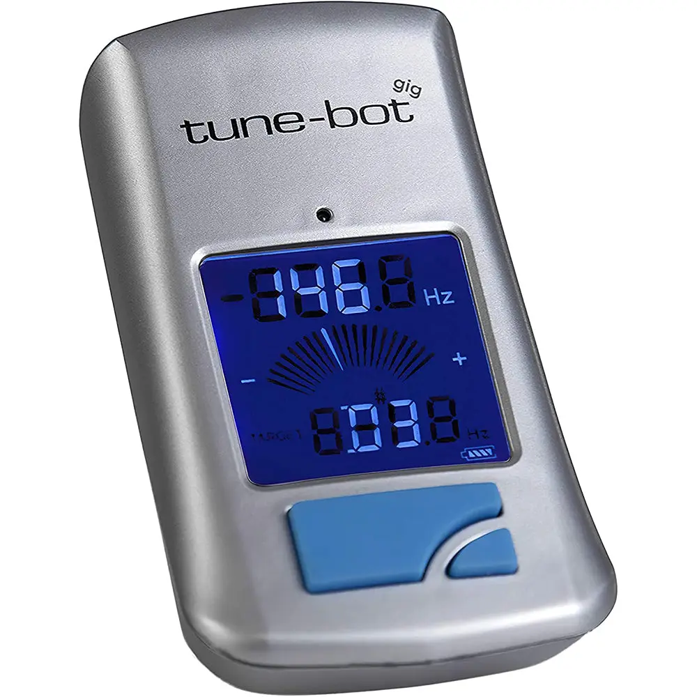 Tune-Bot Gig Clip-On Digital Drum Tuner with Backlit LCD Display for Acoustic Drums