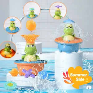 [Glow & Splash!] Interactive Bath/Pool  with Light-Up Fun, Outdoor Summer Games Gift for Ages 3+ sprinkler toy Random color