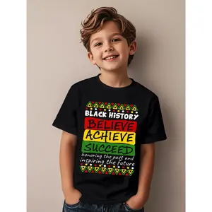 Black History Month Honoring Past Inspiring Future African Funny Awesome Graphic Kid T-Shirt Cute Kid T Shirts Streetwear Tees Tops for Kid