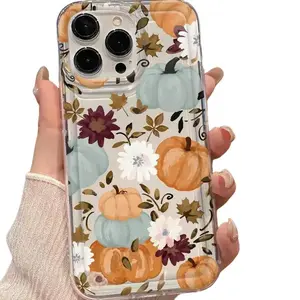 Pumpkin Pattern Phone Case, Anti-drop Shockproof Phone Protective Cover, Phone Accessory Compatible with iPhone 6 7 8 X XR XS 11 12 13 14 15 16 17 Pro Max, Air Pro Max