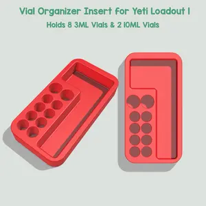 Peptray - Vial 3ML & 10ML Combo Organizer Insert for Yeti Loadout 1 V2  - CASE NOT INCLUDED