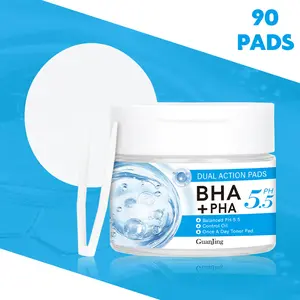 BHA + PHA Toner Pads, 90 Pads Zero Pore Pad, Natural Hydration Hyaluronic Acid & Centella Sheet Masks with Peony – Facial Pads for Glowing Skin