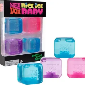 Schylling NeeDoh Nice Ice Baby Sensory Fidget Toys, 4-Pack Stress Relief Toys for Kids and Teens