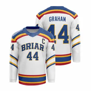 Off-Campus Senior Replica White Jersey - Briar University - #44 Garrett Graham