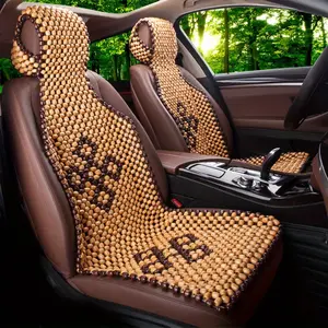 YASEENLIN 1pc Natural Wood Bead Seat Cover Full Car Massage Cool Premium Comfort Cushion Reduces Fatigue for Car Truck Office Chair Universal Cool Breathable All-Season Durable Easy-Clean
