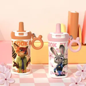 Disney Stitch & Zootopia Series 680ml(23 oz) Starfruit Tea Insulated Tumbler - Cute & Stylish Travel Mug, Keeps Drinks Hot & Cold, Perfect Gift for Disney Fans