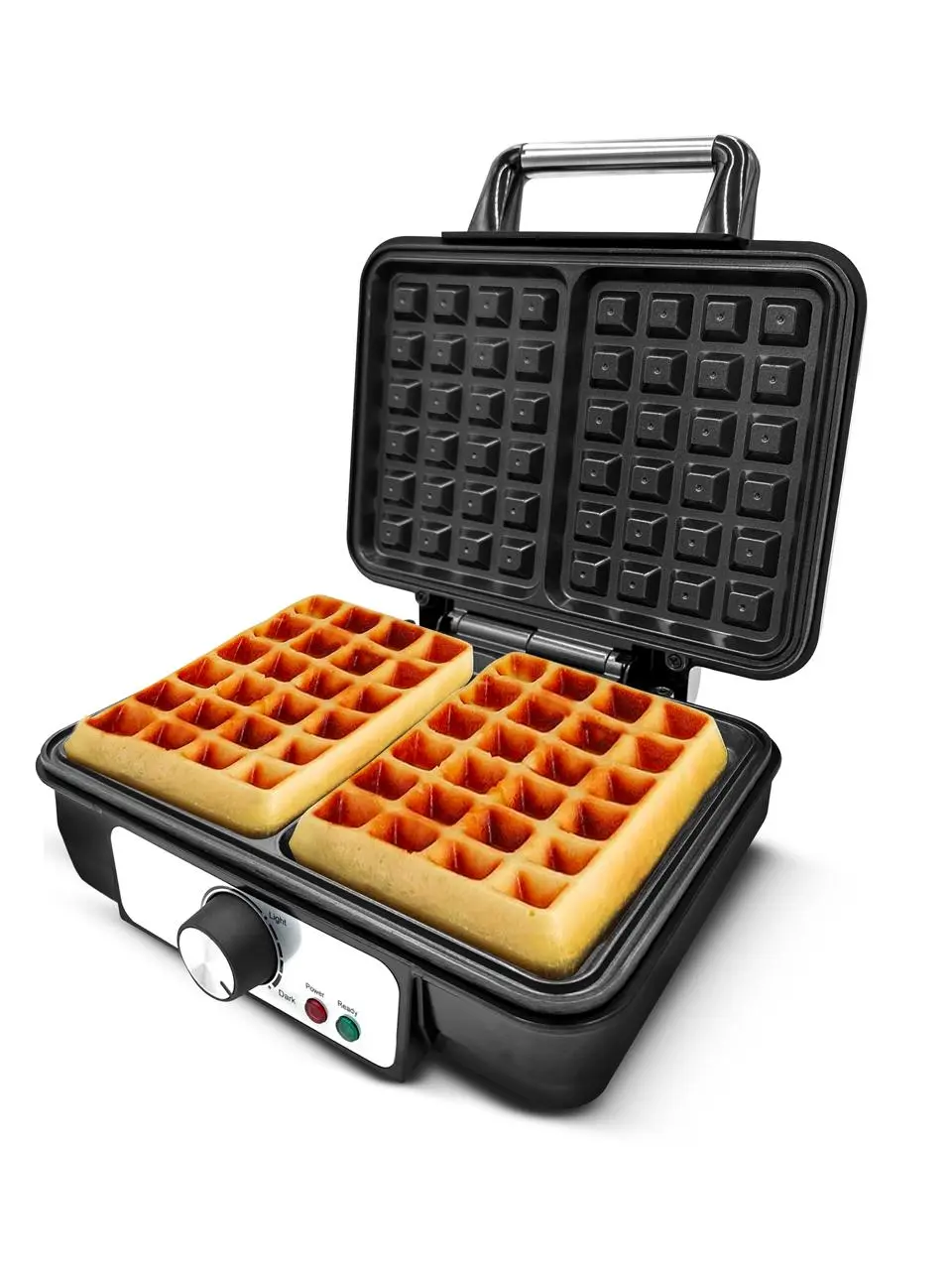 Lumme Double Waffle Maker With Adjustable Temp Knob Gofre