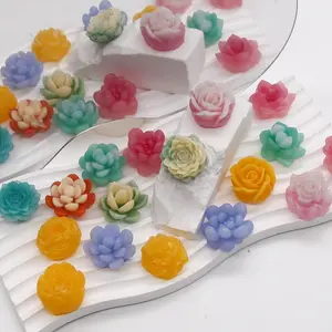 Two succulent flower silicone mold sets, DIY Kit, perfect for making aromatherapy candles, soap, decorations, and resin casting. The perfect tool includes 14 different plant flower designs. Soap Molds