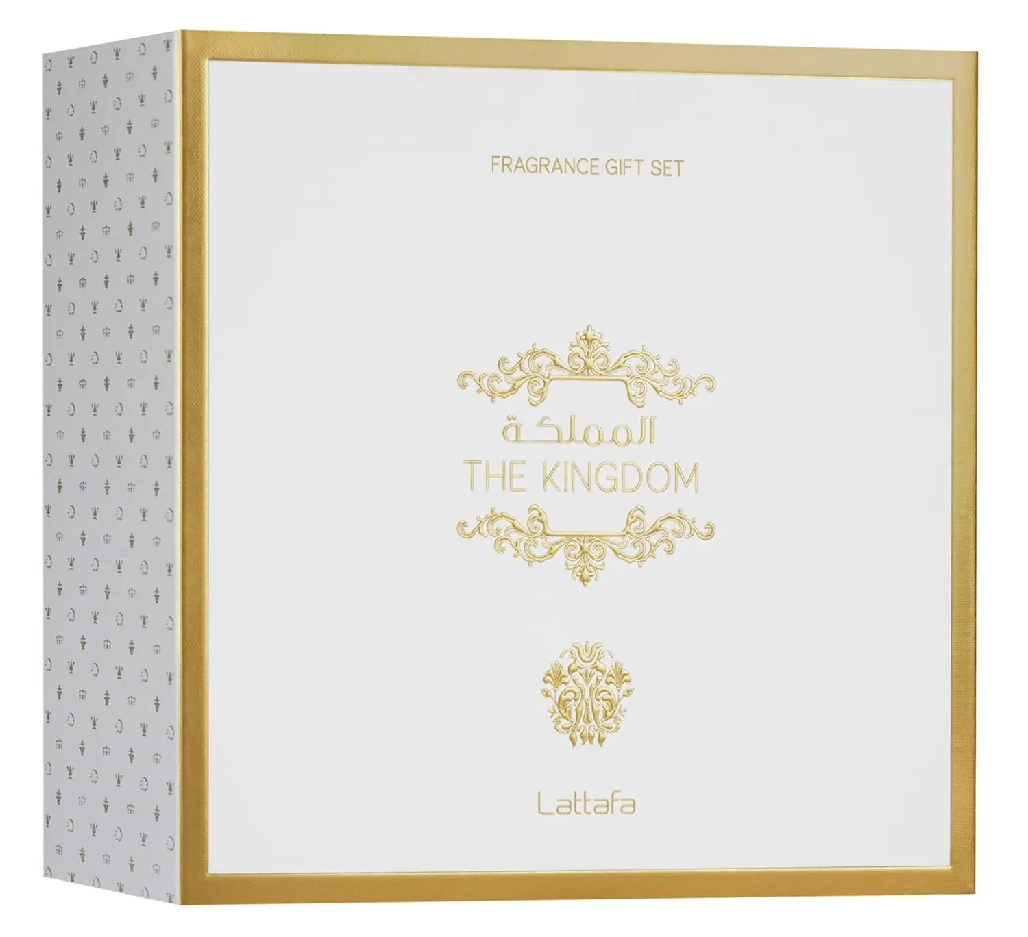 Lattafa The Kingdom Gift Set – 100ml Eau de Parfum, 12ml Travel Perfume & 100ml Shower Gel | Fresh Warm Spicy Arabic Fragrance Giftset for Men