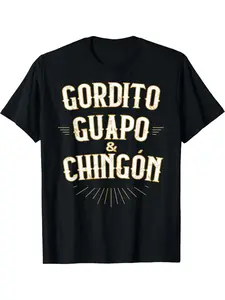 Summer t Shirts Chubby, Handsome and Awesome - Funny Mexican Graphic T-Shirt