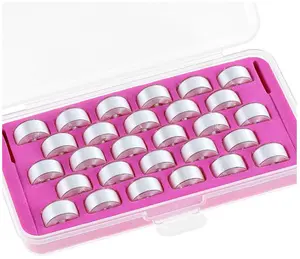 28pcs White 70D/2 (60WT) Prewound Bobbin Thread Plastic Size A SA156 for Embroidery and Sewing Machines DIY Embroidery Thread Sewing Thread