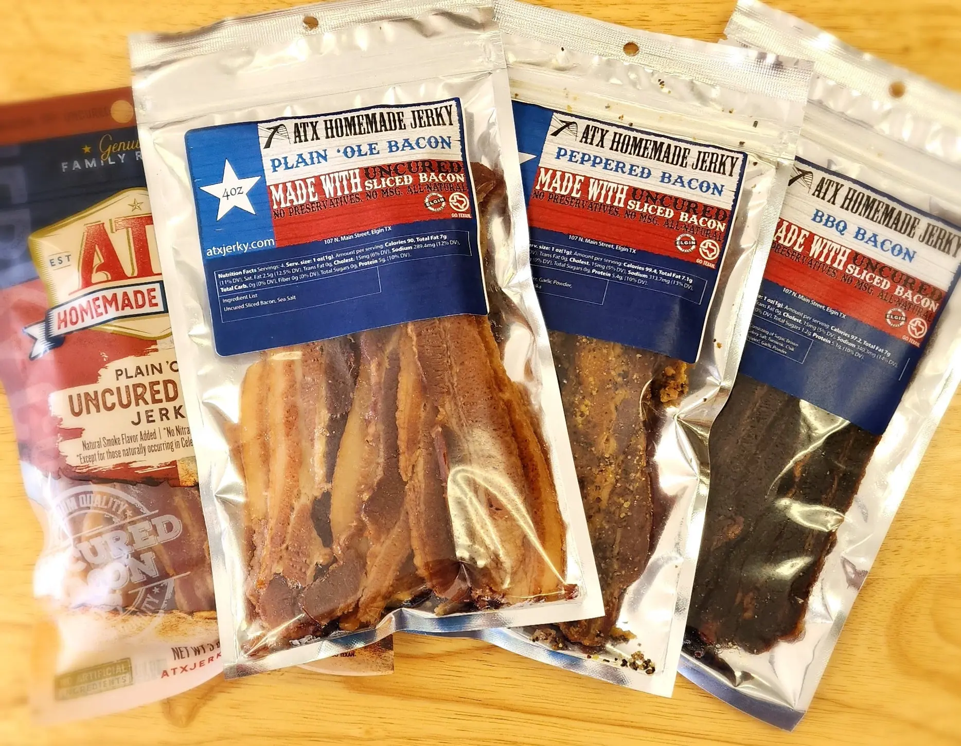 Bacon Bundle - 4 crispy bacon packs in amazing flavors Bacon Bundle - 4 crispy bacon packs in amazing flavors
