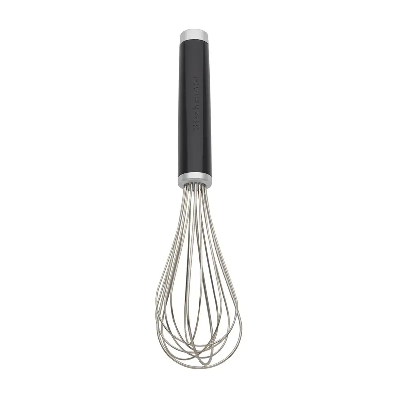 KitchenAid 6009333 Classic Whisk - Black & Silver, ABS Plastic & Stainless Steel, 0.32 lbs, Durable Dishwasher-Safe Baking Utensil for Organized Kitchen