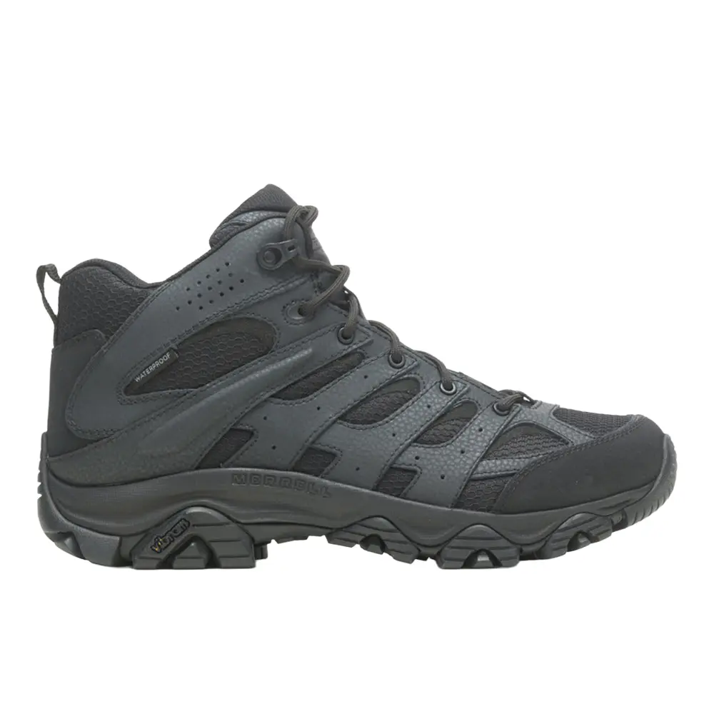 Merrell Work Mens Moab 3 Mid Waterproof Soft Toe  Work/Duty - Black