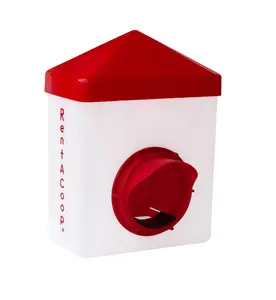 RentACoop Chick2Chicken BPA-Free Feeder with Anti-Roost Lid, Slider Port Cover & Wire Bracket -Suitable for Quail, Pigeons, Doves, Chicks, and Adult Chickens